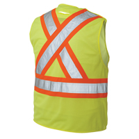 Veste de s&eacute;curit&eacute; d&eacute;tachable en cinq points, Jaune lime haute visibilit&eacute;, Grand/T-Grand, Polyester PB Rental Co. Ltd.