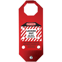 Stopout&reg; OSHA Danger Aluma-Tag Locked Out Do Not Operate Hasp, Red PB Rental Co. Ltd.