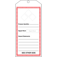 Tr&egrave;s grande &eacute;tiquette SGH, Papier cartonn&eacute;, 3-7/8" la x 8-1/2" h, Anglais PB Rental Co. Ltd.