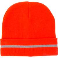 Bonnet en tricot haute visibilit&eacute; avec bande r&eacute;fl&eacute;chissante, Orange haute visibilit&eacute;, Acrylique PB Rental Co. Ltd.