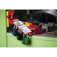 Cadenas de s&eacute;curit&eacute;, Jaune, Cl&eacute;s identiques, Aluminium, Largeur de 1-1/2" PB Rental Co. Ltd.