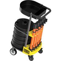 Chariot de transport avec plateau pour barri&egrave;re PLUS, 75' lo, M&eacute;tal, Orange PB Rental Co. Ltd.