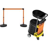 Chariot de transport avec plateau pour barri&egrave;re PLUS, 75' lo, M&eacute;tal, Orange PB Rental Co. Ltd.