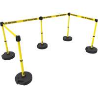 Ensemble de cinq montants pour barri&egrave;re PLUS, Plastique, 42" h, Ruban Jaune, Longueur du ruban 15' PB Rental Co. Ltd.