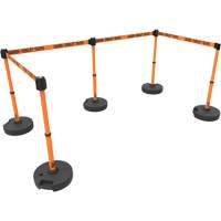 Ensemble de cinq montants pour barri&egrave;re PLUS, Plastique, 42" h, Ruban Orange, Longueur du ruban 15' PB Rental Co. Ltd.