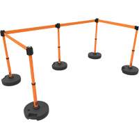 Ensemble de cinq montants pour barri&egrave;re PLUS, Plastique, 42" h, Ruban Orange, Longueur du ruban 15' PB Rental Co. Ltd.