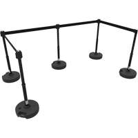 Ensemble de cinq montants pour barri&egrave;re PLUS, Plastique, 42" h, Ruban Noir, Longueur du ruban 15' PB Rental Co. Ltd.