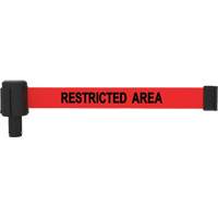 Cassette de banni&egrave;re PLUS, Restricted Area, 15', Ruban Rouge PB Rental Co. Ltd.