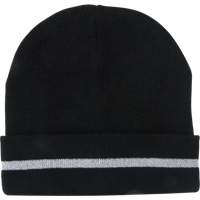 Knit Hat with Silver Reflective Stripe, One Size, Black PB Rental Co. Ltd.