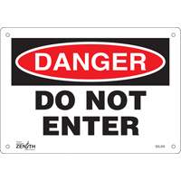 Enseigne Do Not Enter, 7" x 10", Aluminium, Anglais PB Rental Co. Ltd.