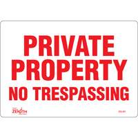 Enseigne Private Property, 7" x 10", Vinyle, Anglais PB Rental Co. Ltd.