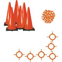 Ensemble de c&ocirc;nes de signalisation et chaînes, 28", Orange PB Rental Co. Ltd.