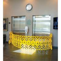Portable Mobile Barrier, 40" H x 13' L, Yellow PB Rental Co. Ltd.