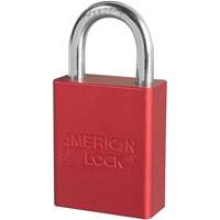 Cadenas de s&eacute;curit&eacute; American Lock, Rouge, Cl&eacute;s diff&eacute;rentes, Aluminium, Largeur de 1-1/2" PB Rental Co. Ltd.