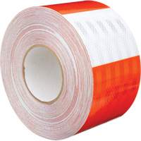 High Intensity Prismatic Grade Barricade Sheeting, 4" W x 150' L, 19 mils, Orange and White PB Rental Co. Ltd.