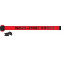 Barri&egrave;re &agrave; fixation murale, Plastique, Fixation magn&eacute;tique, 7', Ruban Rouge PB Rental Co. Ltd.