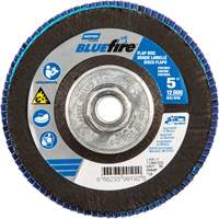 Disque &agrave; lamelles BlueFire, 5" x 5/8"-11, Type 29, Grain 80, Alumine de zirconium PB Rental Co. Ltd.