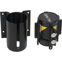 Wall Mount Barrier with Magnetic Tape, Steel, Screw Mount, 7', Black and Yellow Tape PB Rental Co. Ltd.