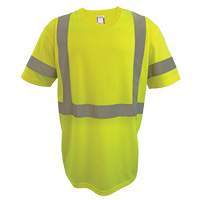Short Sleeve Safety T-Shirt, Polyester, 2X-Large, High Visibility Lime-Yellow PB Rental Co. Ltd.