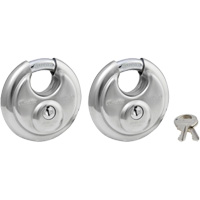 Cadenas &agrave; arceau prot&eacute;g&eacute;, Argent, Cl&eacute;s identiques, Acier inoxydable, Largeur de 2-3/4" PB Rental Co. Ltd.