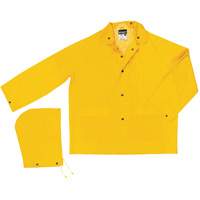Imperm&eacute;able de s&eacute;rie classique avec capuchon amovible, Polyester/PVC, Grand, Jaune PB Rental Co. Ltd.
