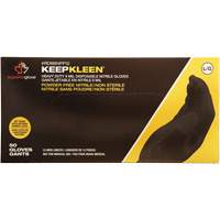Gants jetables KeepKleen, Grand, Nitrile, 8 mils, Sans poudre, Noir PB Rental Co. Ltd.