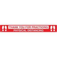 "Physical Distancing" Floor Sign, Adhesive, English with Pictogram PB Rental Co. Ltd.