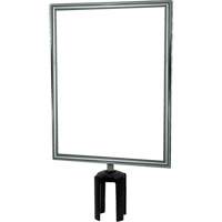 Porte-enseigne vertical robuste avec adaptateur pour poteaux Tensabarrier, Chrome poli PB Rental Co. Ltd.