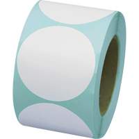 Pastilles de marquage color&eacute;es, Cercle, 3" lo x 3" la, Blanc, Vinyle PB Rental Co. Ltd.