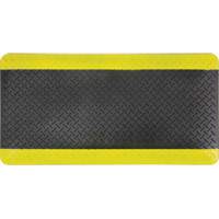 Anti-Fatigue Matting, Diamond, 1-2/3' x 3-1/4' x 3/4", Black/Yellow, Polyurethane PB Rental Co. Ltd.