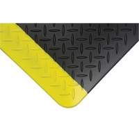 Anti-Fatigue Matting, Diamond, 1-2/3' x 3-1/4' x 3/4", Black/Yellow, Polyurethane PB Rental Co. Ltd.