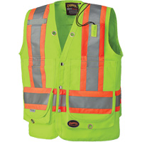 6696 Surveyor's Safety Vest, High Visibility Lime-Yellow, Small, Polyester PB Rental Co. Ltd.