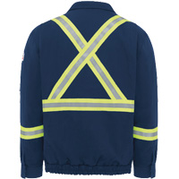 Men's Lined Bomber Jacket with Reflective Trim, Small, Navy Blue, 29 cal/cm² PB Rental Co. Ltd.
