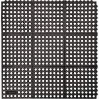 Cushion-Ease&reg; 550 Interlocking Anti-Fatigue Mat, Slotted, 3' x 3' x 3/4", Black, Rubber PB Rental Co. Ltd.