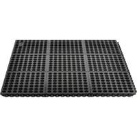 Cushion-Ease&reg; 550 Interlocking Anti-Fatigue Mat, Slotted, 3' x 3' x 3/4", Black, Rubber PB Rental Co. Ltd.