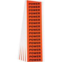 "Power" Conduit & Voltage Labels, 1/2" x 2-1/4", Cloth/Vinyl, English PB Rental Co. Ltd.