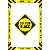 Trousse de marquage du sol ?Keep Clear Do Not Block? (se tenir &agrave; l&eacute;cart - ne pas encombrer), Adh&eacute;sif, Anglais avec pictogramme PB Rental Co. Ltd.