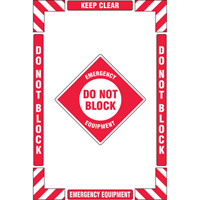 Trousse de marquage du sol ?Emergency Equipment? (&eacute;quipement durgence), Adh&eacute;sif, Anglais avec pictogramme PB Rental Co. Ltd.