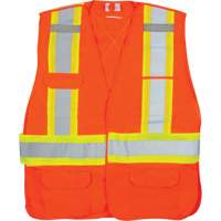 Veste d'arpenteur haute visibilit&eacute; conforme &agrave; la CSA, Orange haute visibilit&eacute;, Moyen, Polyester PB Rental Co. Ltd.