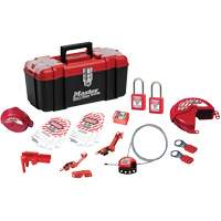 Trousse de cadenassage avec serrures en thermoplastique Zenex, Ensemble &eacute;lectrique/Vanne, 19 composants compris PB Rental Co. Ltd.