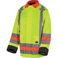 6040 Quebec Winter Traffic Control Jacket, Polyester, High Visibility Lime-Yellow, X-Small PB Rental Co. Ltd.