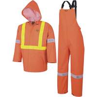 R85 Element FR FR 3-Piece Safety Rain Suit, Small, High Visibility Orange PB Rental Co. Ltd.