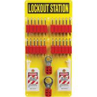 Lockout Board with Keyed Different Nylon Safety Lockout Padlocks, Plastic Padlocks, 24 Padlock Capacity, Padlocks Included PB Rental Co. Ltd.
