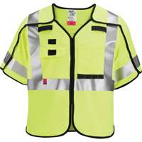 Gilet de s&eacute;curit&eacute; &agrave; maille d&eacute;tachable, Noir/Jaune lime haute visibilit&eacute;, Moyen/Petit PB Rental Co. Ltd.