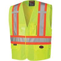 131 Safety Vest with Adjustable Sides, High Visibility Lime-Yellow, Large/X-Large, Polyester PB Rental Co. Ltd.