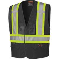 135 Safety Vest with Adjustable Sides, Black, Large/X-Large, Polyester PB Rental Co. Ltd.