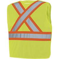 598P Veste de s&eacute;curit&eacute; &agrave; maille d&eacute;tachable, Jaune lime haute visibilit&eacute;, Moyen/Petit, Polyester PB Rental Co. Ltd.