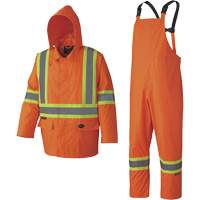 5608 Combinaison de pluie imperm&eacute;able 210D, Polyester/PVC, Petit, Orange haute visibilit&eacute; PB Rental Co. Ltd.