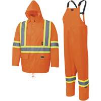 5618 Combinaison de pluie 150D, Polyester/Polyur&eacute;thane, Petit, Orange haute visibilit&eacute; PB Rental Co. Ltd.