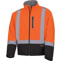 5679 Veste de s&eacute;curit&eacute; coquille souple &agrave; r&eacute;sistance m&eacute;canique, Noir/Orange haute visibilit&eacute;, Petit PB Rental Co. Ltd.